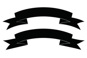 Curved black Friday ribbons set vector