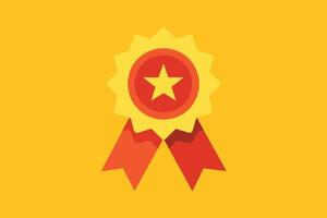 Simple Award Icons with Ribbon design vector