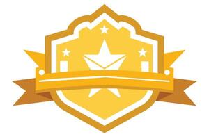 Gold Badge Elements design vector