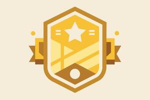 Gold Badge Elements design vector