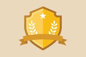 Gold Badge Elements design vector