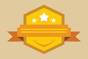 Gold Badge Elements design vector