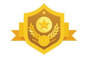 Gold Badge Elements design vector