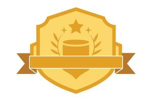Gold Badge Elements design vector