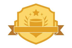 Gold Badge Elements design vector