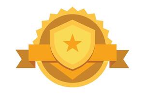 Gold Badge Elements design vector