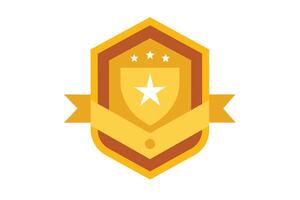 Gold Badge Elements design vector