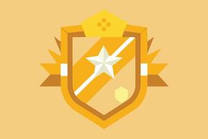 Gold Badge Elements design vector