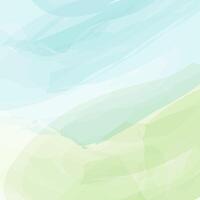 Watercolor abstract background texture of blurry spots in trendy soft blue and green. vector