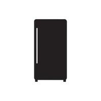 Fridge icon. Black Fridge icon on white background. illustration vector