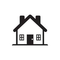House icon. Black House icon on white background. illustration vector