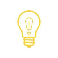 Light bulb icon on white background. illustration in trendy flat style vector