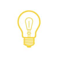 Light bulb icon on white background. illustration in trendy flat style vector