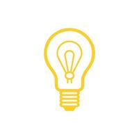 Light bulb icon on white background. illustration in trendy flat style vector
