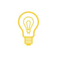 Light bulb icon on white background. illustration in trendy flat style vector