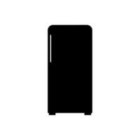 Fridge icon. Black Fridge icon on white background. illustration vector