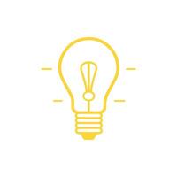 Light bulb icon on white background. illustration in trendy flat style vector