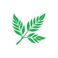 Leaf icon. Green Leaf icon on white background. illustration vector