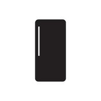 Fridge icon. Black Fridge icon on white background. illustration vector