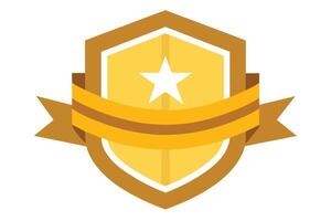 Gold Badge Elements design vector