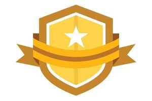 Gold Badge Elements design vector