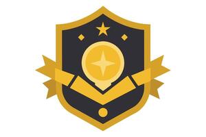 Gold Badge Elements design vector