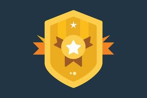 Gold Badge Elements design vector