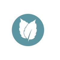 Mint leaf logo template symbol design vector
