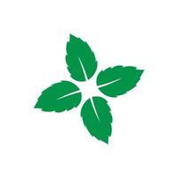 Mint leaf logo template symbol design vector