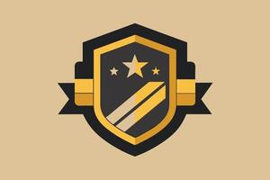 Gold Badge Elements design vector