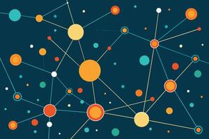 Abstract background with connecting dots and lines. Technology graphic design and network connection vector