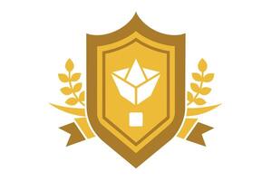 Gold Badge Elements design vector