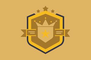 Gold Badge Elements design vector