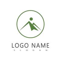 Mountain logo template symbol design vector