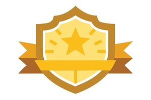 Gold Badge Elements design vector