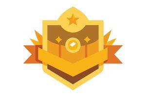 Gold Badge Elements design vector