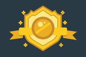 Gold Badge Elements design vector