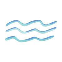 Sea waves, abstract, symbolic, cartoon, simple. Watercolor illustration, hand-drawn in pastel colors. turquoise, blue. Set of elements isolated from background. vector