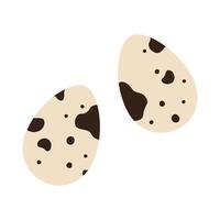 Quail eggs, cartoon style. illustration isolated on white background, hand drawn, flat design vector