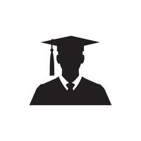 Graduation man icon. Master study celebration people design. vector