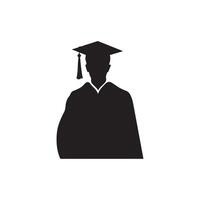 Graduation man icon. Master study celebration people design. vector