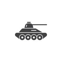 Tank icon in flat style. Panzer vehicle illustration on isolated background. Transport sign business concept. vector