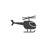 Helicopter icon in flat style. Chopper illustration on isolated background. Transport sign business concept. vector