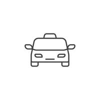 Taxi icon in flat style. Taxicab illustration on isolated background. Transport sign business concept. vector