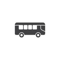 Bus icon in flat style. Autobus illustration on isolated background. Transport sign business concept. vector