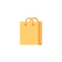 Shopping bag icon in flat style. Package illustration on isolated background. Purchase sign business concept. vector