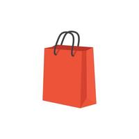 Shopping bag icon in flat style. Package illustration on isolated background. Purchase sign business concept. vector