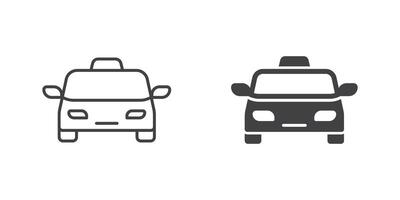 Taxi icon in flat style. Taxicab illustration on isolated background. Transport sign business concept. vector