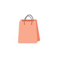 Shopping bag icon in flat style. Package illustration on isolated background. Purchase sign business concept. vector