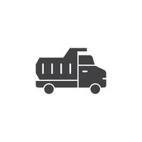 Truck icon in flat style. Freight illustration on isolated background. Delivery sign business concept. vector